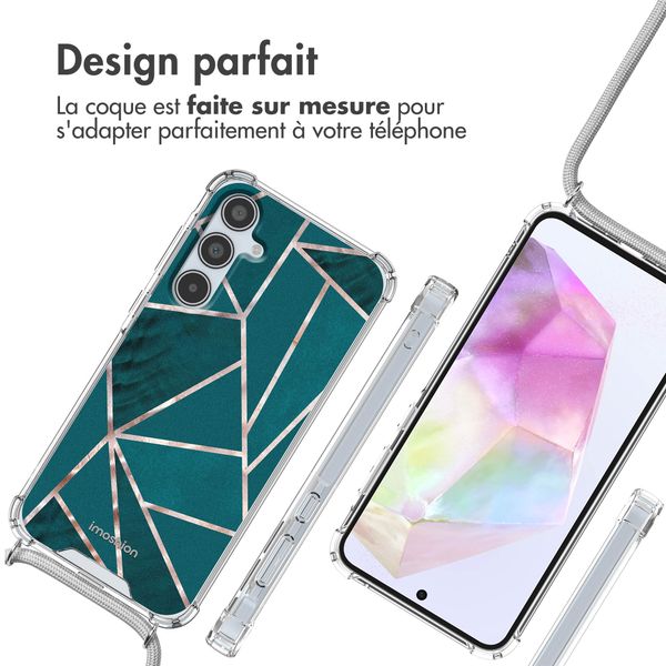 imoshion Coque Design avec cordon Samsung Galaxy A35 - Petrol Green Graphic