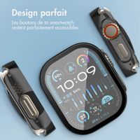 imoshion Coque rigide brillante à couverture complète Apple Watch Ultra / Ultra 2 / Ultra 3 - 49 mm - Noir