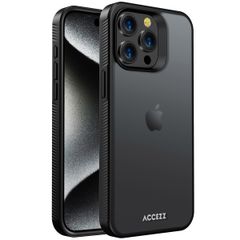 Accezz Coque Givrée Robuste Apple iPhone 15 Pro Max - Noir