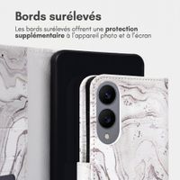 imoshion Étui de télephone portefeuille Design Samsung Galaxy S25 Edge - Sandy Marble