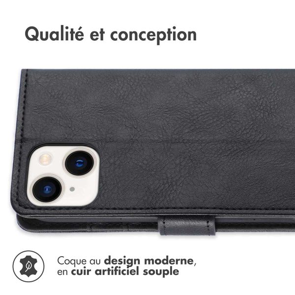 imoshion Étui de télephone portefeuille Apple iPhone 14 / 13 - Noir