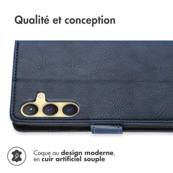 imoshion Étui de téléphone portefeuille Luxe Samsung Galaxy S24 Plus - Bleu foncé