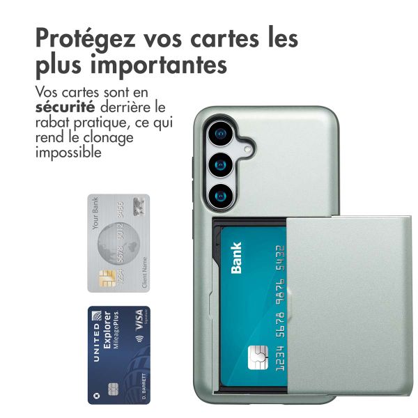 imoshion Coque arrière avec porte-cartes Samsung Galaxy S25 Plus - Vert