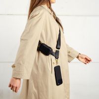 Selencia Cordon de téléphone avec petit sac - Midnight Black