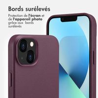 Accezz Coque arrière en cuir avec MagSafe Apple iPhone 13 - Heath Purple