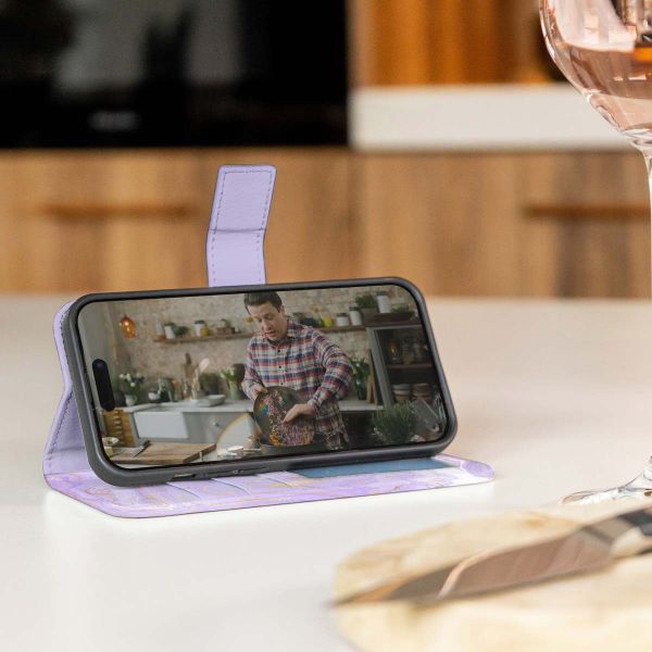 imoshion Étui de téléphone portefeuille Design Xiaomi Redmi Note 14 Pro (5G) - Purple Marble