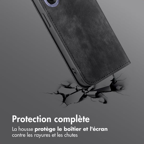 imoshion Étui de téléphone portefeuille Slim Oppo A6x (4G/5G) - Noir