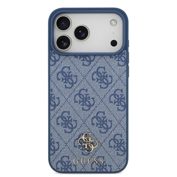 Guess Coque 4G Metal Logo MagSafe Apple iPhone 17 Pro - Bleu