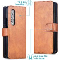 imoshion Étui de télephone portefeuille Samsung Galaxy Z Fold3 - Zwart - Marron