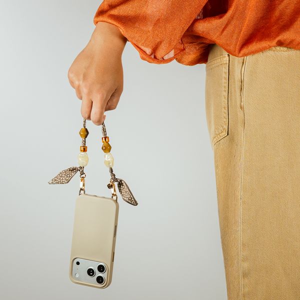 Selencia Coque arrière Rivièra avec MagSafe avec crochets amovibles iPhone 12 / 12 Pro - Milky Latte