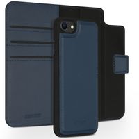 Accezz Étui de téléphone portefeuille en cuir de qualité supérieure 2 en 1 Apple iPhone SE (2022 / 2020) / 8 / 7 / 6(s) - Bleu foncé