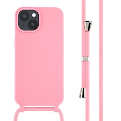 imoshion Coque en silicone avec cordon Apple iPhone 15 - Rose