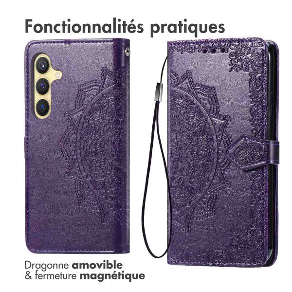 imoshion Etui de télephone Mandala Samsung Galaxy S24 / S25 - Violet