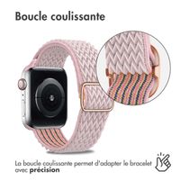 imoshion Bande élastique en nylon Apple Watch Series 1 á 9 / SE (38/40/41 mm) | Series 10 (42 mm) - Rose