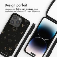 imoshion Coque design en silicone avec cordon iPhone 14 Pro - Sky Black