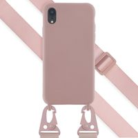 Selencia Coque silicone avec cordon amovible Apple iPhone Xr - Sand Pink