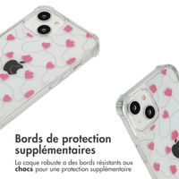 imoshion Coque Design avec cordon Apple iPhone 14 - Dusty Rose Connected Hearts