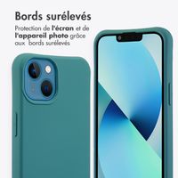 imoshion Coque arrière Color avec cordon amovible et MagSafe Apple iPhone 13 - Vert foncé