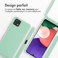 imoshion Coque en silicone avec cordon Samsung Galaxy A22 (5G) - Vert menthe