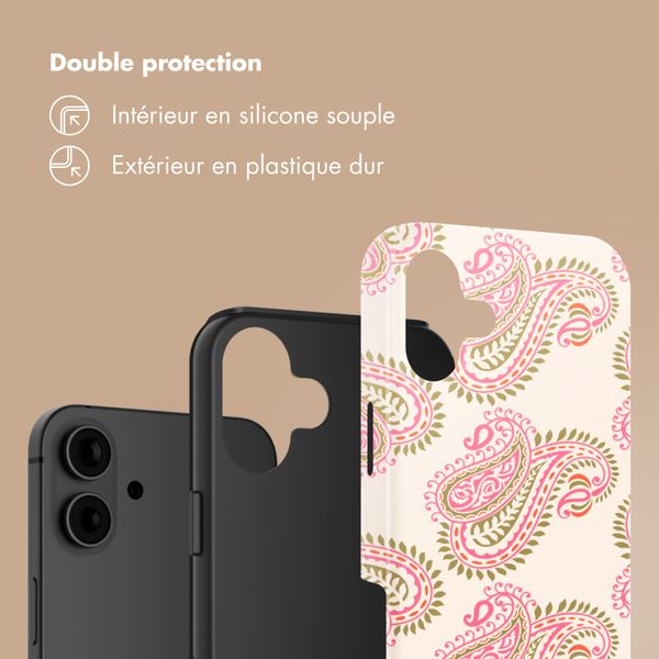 Selencia Coque arrière Vivid Apple iPhone 16 - Paisley Blush