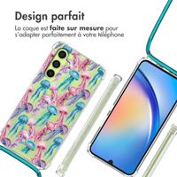 imoshion Coque Design avec cordon Samsung Galaxy A34 (5G) - Jellyfish Watercolor
