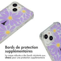 imoshion Coque Design avec cordon Apple iPhone 14 - Tropical Violet Flowers Connect