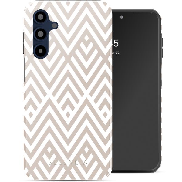 Selencia Coque arrière Vivid Tough Samsung Galaxy A16 - Beige Zigzag