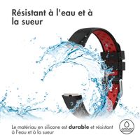 imoshion Bracelet sportif en silicone Fitbit Luxe - Noir/Rouge