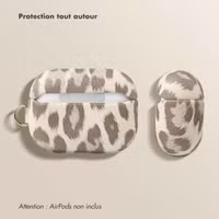 Selencia Coque Sabi Apple AirPods Pro / Pro 2 - imprimé léopard - Soft Ivory