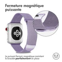 imoshion Bracelet magnétique milanais Apple Watch Series 1 - 11 / SE / Ultra (44/45/46/49 mm) - Taille M - Violet
