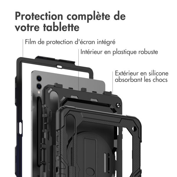 Accezz Coque arrière robuste avec bandoulière Samsung Galaxy S9 Plus 12.4 pouces - Noir