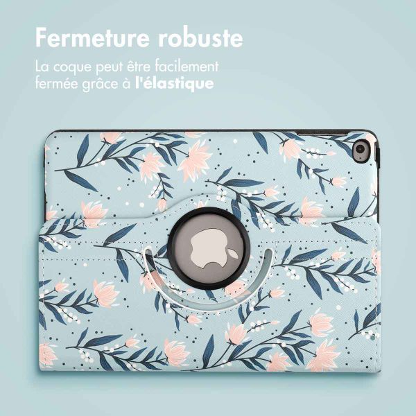 imoshion Coque tablette Design rotatif à 360° Apple iPad 6 (2018) 9.7 pouces / iPad 5 (2017) 9.7 pouces - Flowers