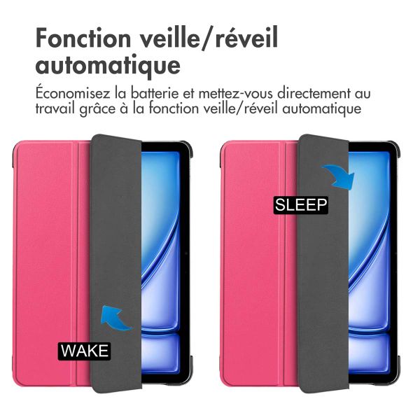 imoshion Coque tablette Design Trifold iPad Air 11 pouces (2025) M3 / (2024) M2 / Air 5 (2022) / Air 4 (2020) - Dusty Rose