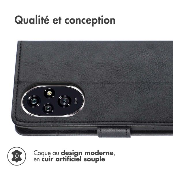 imoshion Étui de téléphone portefeuille Luxe Honor 200 - Noir