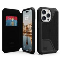 UAG Etui de téléphone portefeuille Metropolis iPhone 14 Pro - Kevlar Black