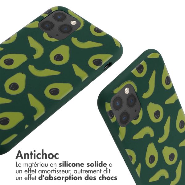 imoshion Coque design en silicone avec cordon Apple iPhone 11 Pro - Avocado Green