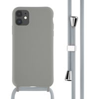 imoshion ﻿Coque en silicone avec cordon Apple iPhone 11 - Gris clair