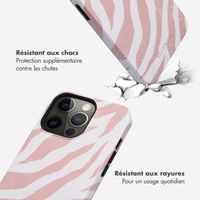Selencia Coque arrière Vivid Apple iPhone 13 Pro - Colorful Zebra Old Pink