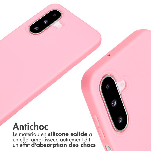 imoshion Coque en silicone avec cordon Samsung Galaxy A26 - Rose