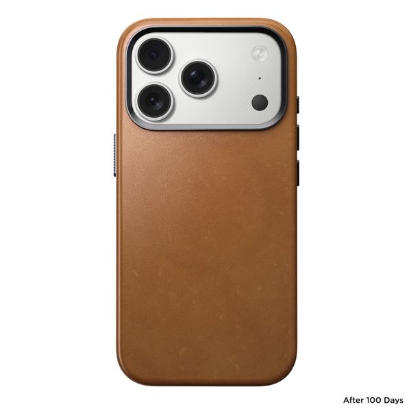 Nomad Coque arrière Traditional Leather avec MagSafe Apple iPhone 17 Pro - English Tan