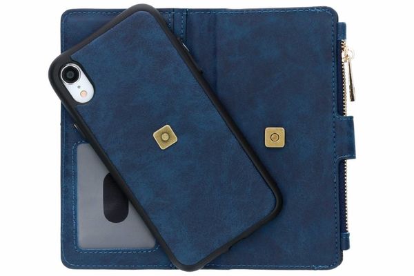 Porte-monnaie de luxe iPhone Xr - Bleu foncé