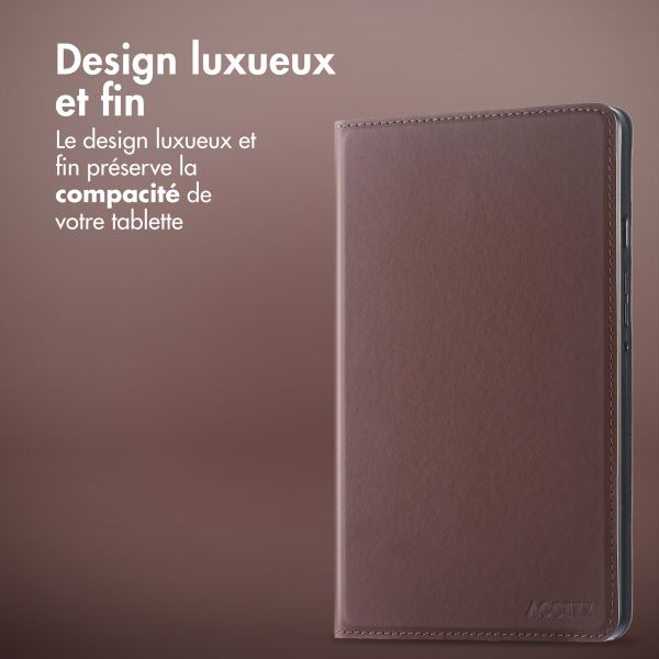 Accezz Coque tablette Classic Samsung Galaxy Tab S10 Plus / Tab S9 FE Plus / Tab S9 Plus - Marron