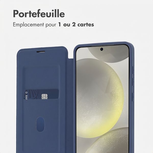 imoshion Bookcase transparente avec MagSafe Samsung Galaxy S25 / S24 - Bleu