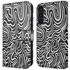 imoshion Étui de téléphone portefeuille Design Samsung Galaxy A55 - Black And White