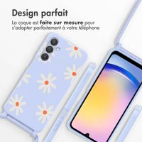 imoshion Coque design en silicone avec cordon Samsung Galaxy A25 (5G) - Lila Flower Distance