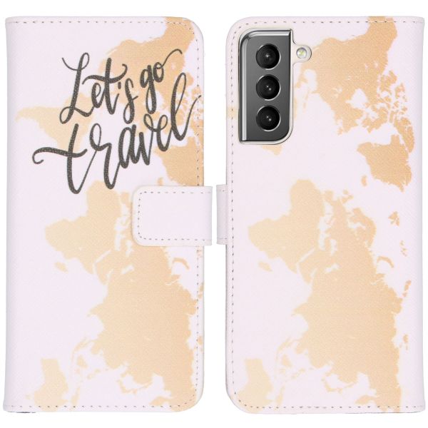 imoshion Coque silicone design Galaxy S21 - Let's Go Travel White