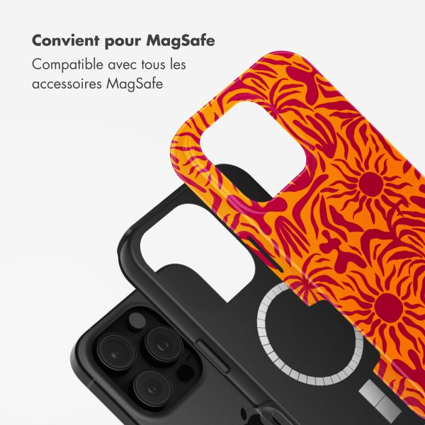 Selencia Coque arrière Vivid avec MagSafe Apple iPhone 16 Pro - Tropical Vibes Apricot
