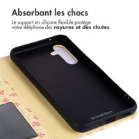 imoshion Étui de télephone portefeuille Design Samsung Galaxy A55 - Sunny Yellow Petite Flowers