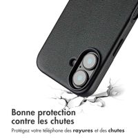 Accezz Coque arrière en cuir avec MagSafe Apple iPhone 16 - Onyx Black