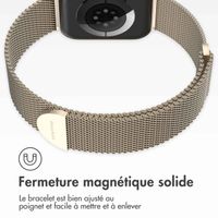 imoshion Bracelet magnétique milanais Apple Watch Series 1 - 11 / SE / Ultra (44/45/46/49 mm) - Taille S - Starlight